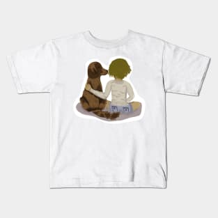 At least my dog loves me Kids T-Shirt